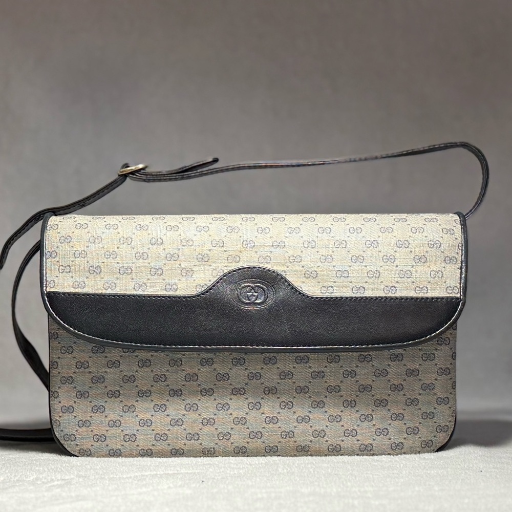 Authentic GUCCI Micro GG Leather Crossbody Bag